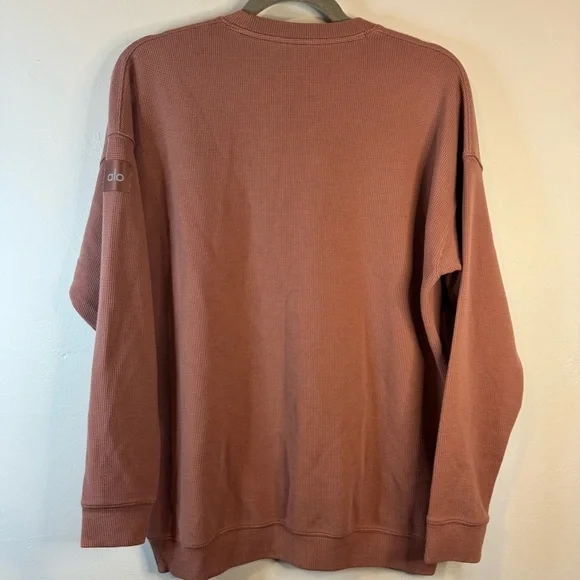 ALO Yoga Warm Brown Crewneck Sweater XS - Picture 3 of 6
